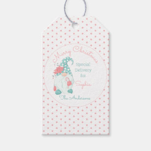 Lieve Pastelkleurig Prettig Kerstmis Aangepaste Na Cadeaulabel