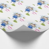 Lieve peetdochter engel gepersonaliseerd cadeaupapier (Hoek)