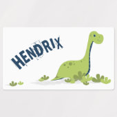 Lieve Persoonlijke Dinosaurus School Labels (Design 2)