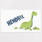 Lieve Persoonlijke Dinosaurus School Labels (Design 1)