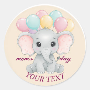 Lieve Persoonlijke Olifant Ronde Sticker