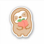 Lieve Perzik Luiaard Sticker (Voorkant)