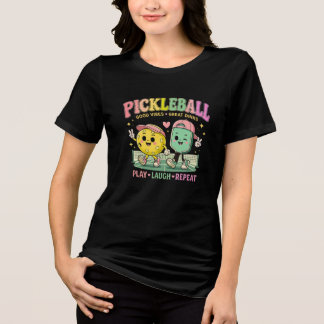 Lieve Pickleball-vriendinnen – Spelen • Lachen • H Tri-Blend Shirt