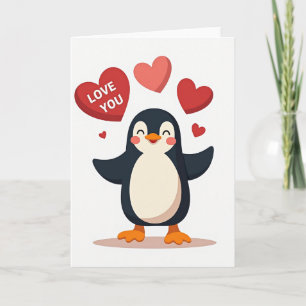 Lieve Pinguïn Liefde Kaart