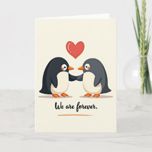 Lieve Pinguïn Liefde Voor Altijd Kaart