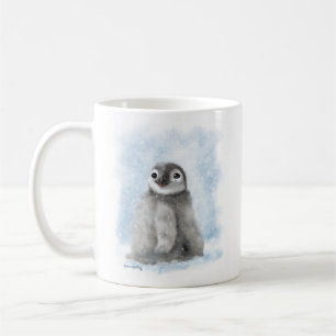 	Lieve Pinguïnkuiken in de Sneeuw Cartoon Koffiemok