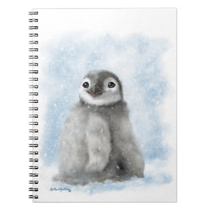 	Lieve Pinguïnkuiken in de Sneeuw Cartoon Notitieboek