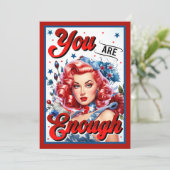 Lieve Pinup_ Je bent genoeg Kaart (Staand voorkant)