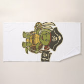 Lieve Piraat Schildpad Klassiek T-shirt Badhanddoek (Badhanddoek)