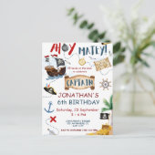 Lieve Piraten Verjaardag Briefkaart (Staand voorkant)