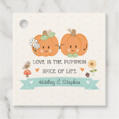 Lieve Pompoen Couples Bruids- en Trouwfeest Bedankjes Labels (Voorkant)