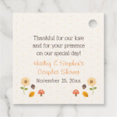 Lieve Pompoen Koppels Baby Shower en Trouwfeest Bedankjes Labels (Achterkant)