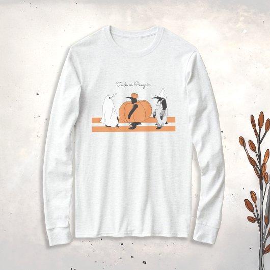 Lieve Pompoen Pinguïn Grappige Halloween T-shirt