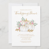 Lieve Pompoen Thanksgiving Diner Uitnodiging (Voorkant)
