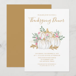 Lieve Pompoen Thanksgiving Diner Uitnodiging