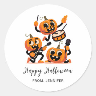 Lieve Pompoenenband Halloween Ronde Sticker