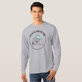 Lieve Poodle Hond Lijnkunst Grijs Esthetisch Comfo T-shirt