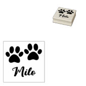 Lieve Pootafdrukken met eigen naam Milo Rubberstempel (Gestempeld)