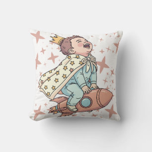 Lieve Prinses Astronaut Baby Raket Ruimte Kunst Kussen