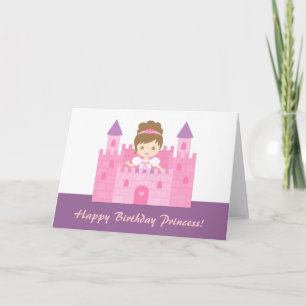 Lieve prinses in kasteel Meisje Verjaardag Kaart