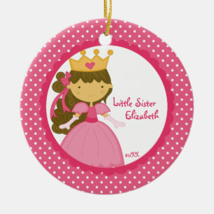 Lieve prinses Kleine zus Kerstornament Keramisch Ornament