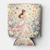 Lieve prinses met vlinders blikjeskoeler (Voorkant)