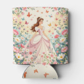 Lieve prinses met vlinders blikjeskoeler (Achterkant)