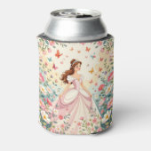 Lieve prinses met vlinders blikjeskoeler (Blikje Achterkant)