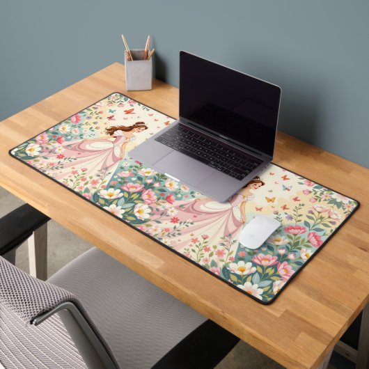 Lieve prinses met vlinders bureaumat (Kantoor 2)
