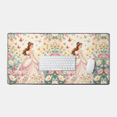 Lieve prinses met vlinders bureaumat (Keyboard & Muis)