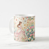 Lieve prinses met vlinders koffiemok (Voorkant links)