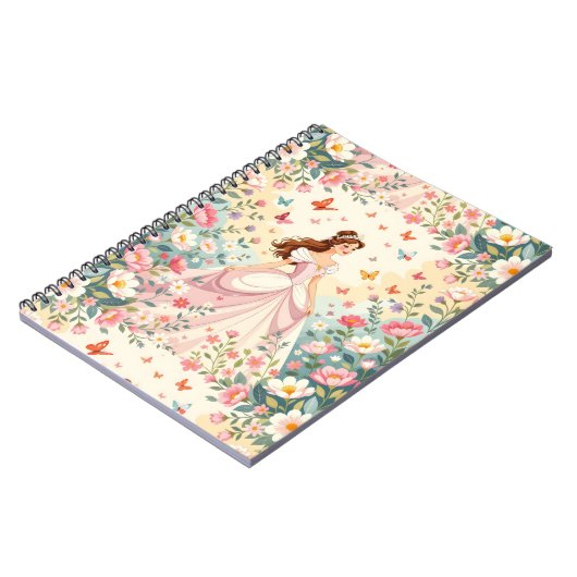 Lieve prinses met vlinders notitieboek (Linkerzijde)