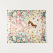 Lieve prinses met vlinders wandkleed (Voorkant (horizontaal))