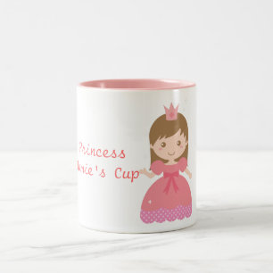 Lieve prinses, roze voor kleine meisjes tweekleurige koffiemok