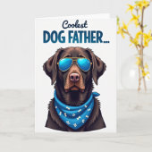 Lieve Pup Vaderdag kaart (Gele Bloem)