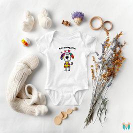 Lieve Puppy met Stippen Kunst Romper