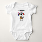 Lieve Puppy met Stippen Kunst Romper (Voorkant)