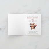 Lieve Ram Winter Baby Shower Kaart (Binnen)