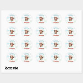 Lieve Ram Winter Baby Shower Ronde Sticker (Vel)