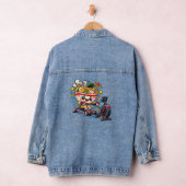 Lieve Ramenkom Roeimachine Cartoon Fitness Denim Jacket (Hangar)