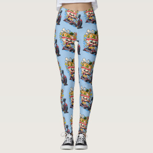 Lieve Ramenkom Roeimachine Cartoon Fitness Leggings