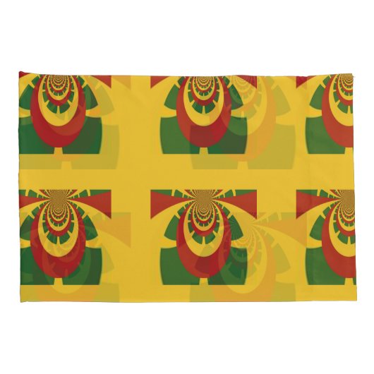 Lieve Red Golden Green Nieuwste design Queen Groot Kussensloop (Achterkant-Rechts)