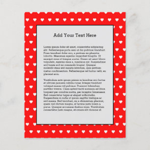 Lieve Red White Hearts Cute Valentijnsdag Love Flyer