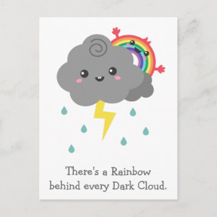 Lieve Regenboog Achter Elke Donkere Wolk Briefkaart