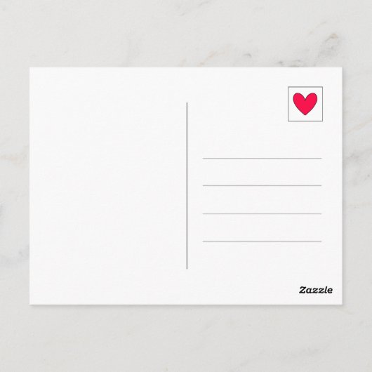 Lieve Regenboog Hart Giraf Bedankt Briefkaart (Achterkant)