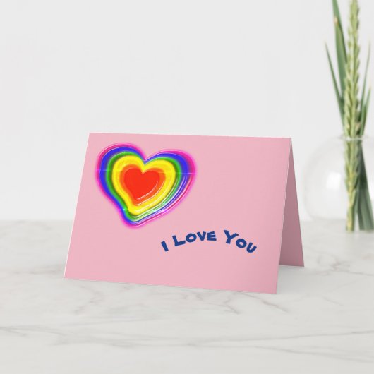 lieve regenboog hart kaart (Voorkant)