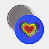 lieve regenboog hart magneet (Voorkant / Achterkant)