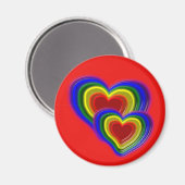 lieve regenboog hart magneet (Voorkant / Achterkant)
