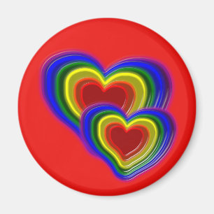 lieve regenboog hart magneet