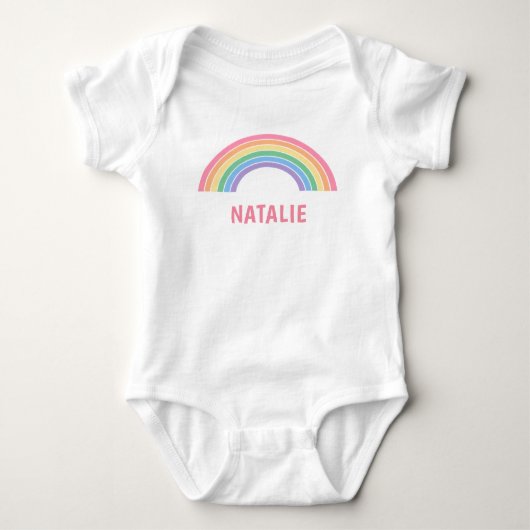 Lieve Regenboog Persoonlijke Naam Romper (Voorkant)